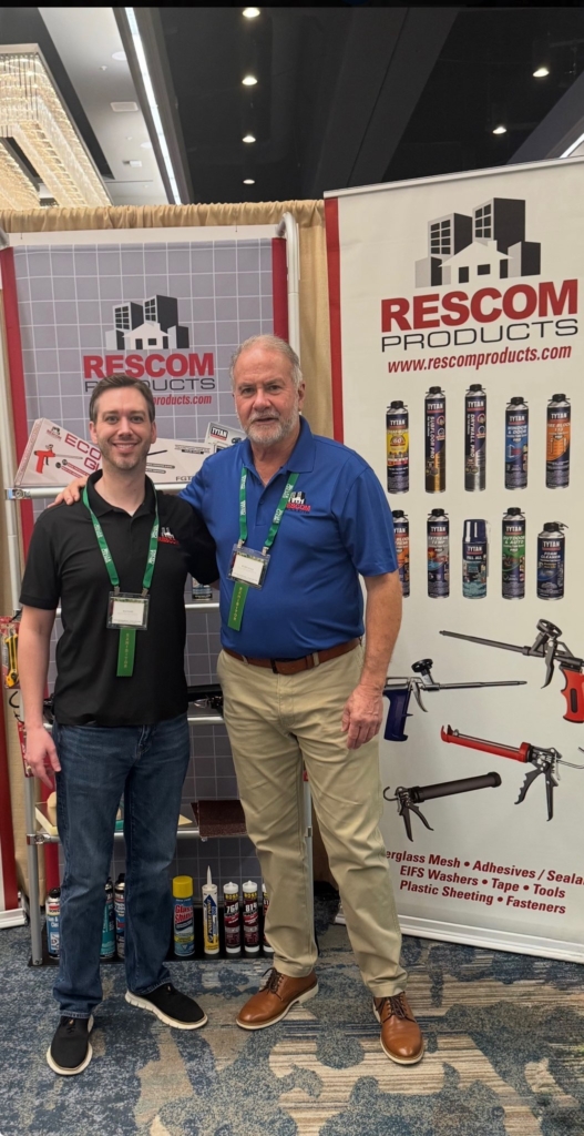 Rescom Products, Show Booth, Stucco, Drywall, Adhesive, Mesh 